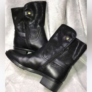 NATURALIZER N5 COMFORT WOMENS BOOTS WITH BUCKLE DETAIL IN BLACK SIZE 7